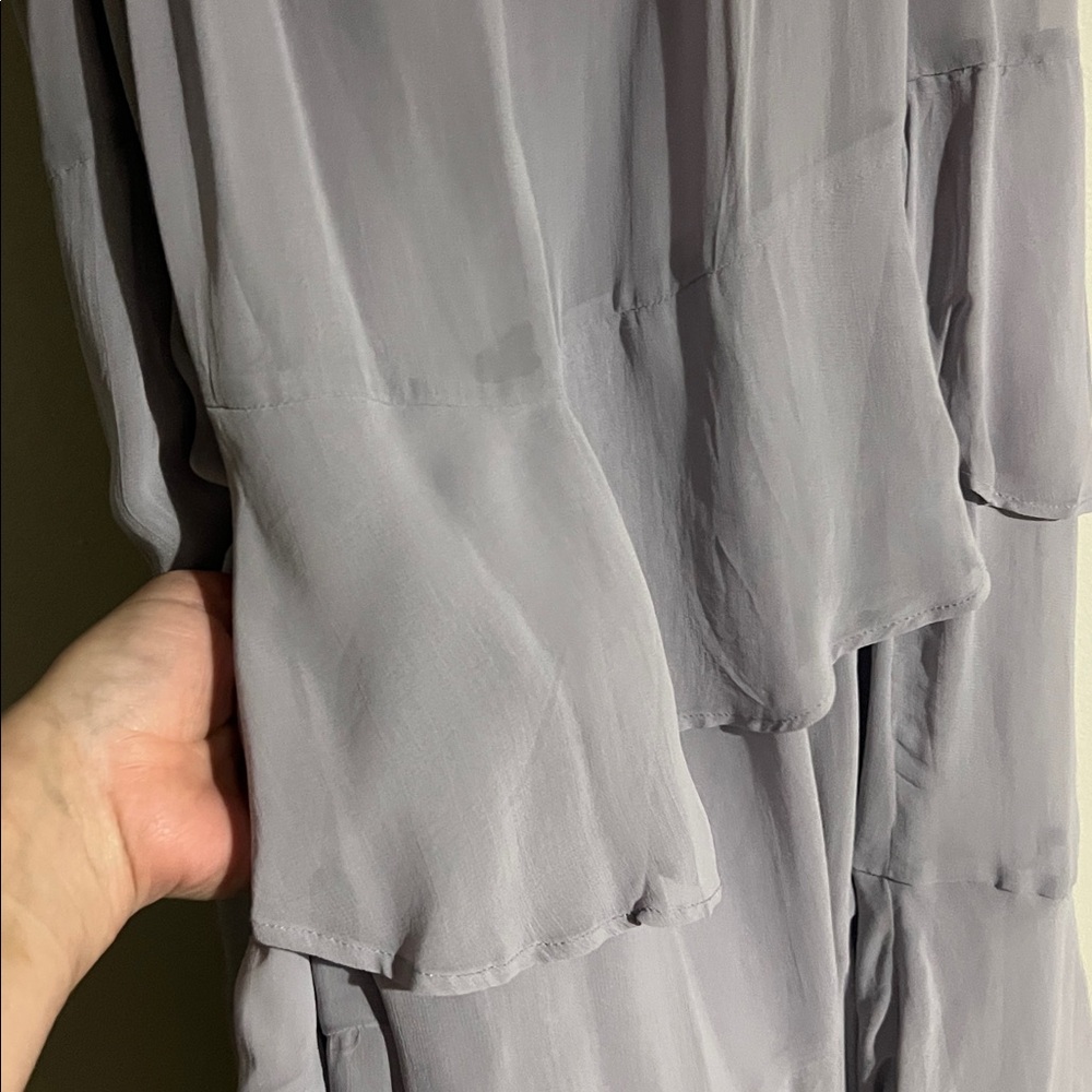 Anthro Chiffon Ruffle Midi Skirt - Picture 6 of 10